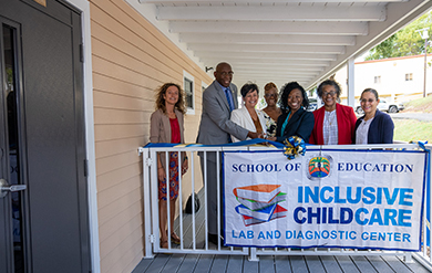 UVI administrators and honored guests cut the ribbon at the grand opening ceremony