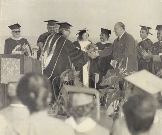 First CVI Commencement with Mrs. Lyndon B. Johnson as speaker 