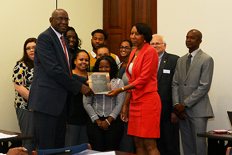 Hospitality and Tourism Management Program Director Tamara Lang and her students were presented with Presidents Appreciation Award