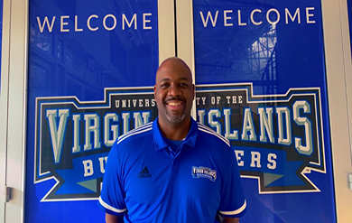 Image of Shannon Taylor Head Coach of UVI's Men's Basketball Coach