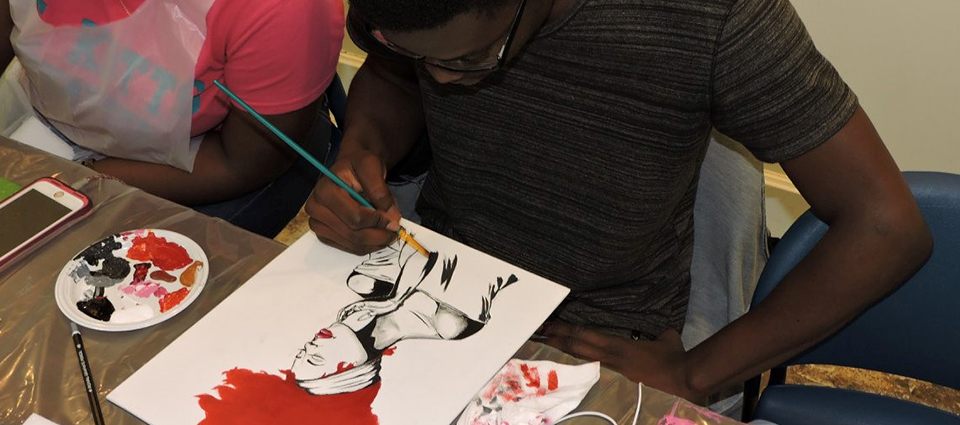 See the creative side of our students at Sip and Paints