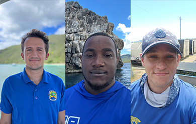 Image of the Three Winners who Received the Marine Science Awards from OCOVI