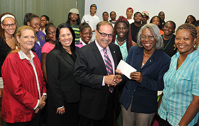 Photo of AT&T Check Presentation to UVI Summer Bridge Program