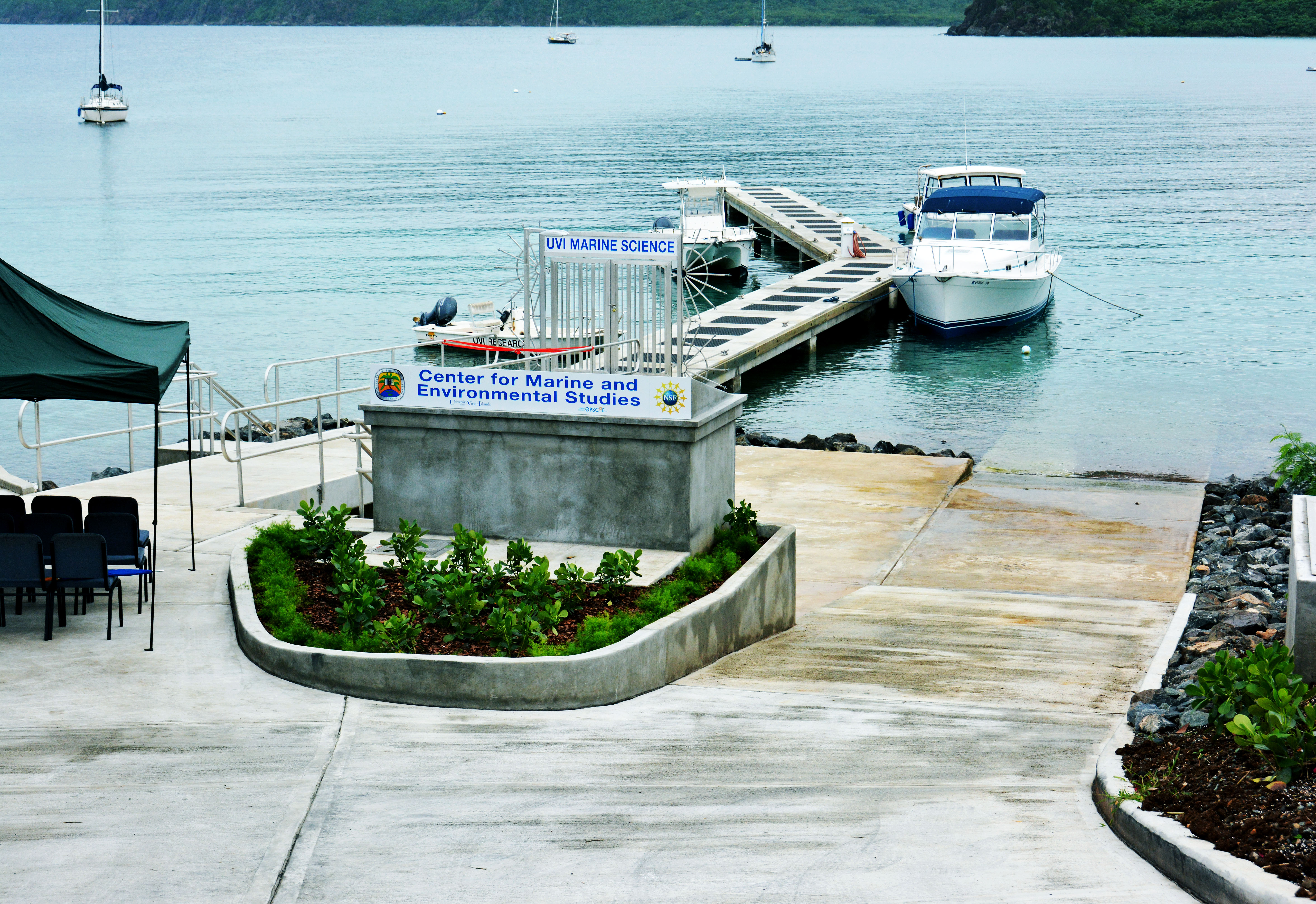 aerial view of new dock