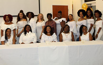 Nursing Students Gather for their Rite of Passage Induction and Pinning Ceremony.