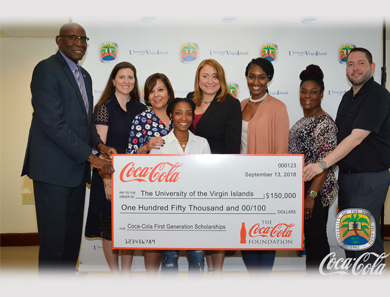 UVI Coca Cola Scholarship Grant Recipients