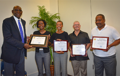 strategic planning task force receiving presidential award from president david hall