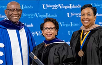 President David Hall, Former U.S. A.G. Loretta Lynch and Board of Trustee vice-chair, Oran Roebuck