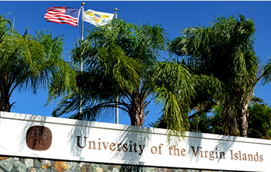 Signage of the University of the Virgin Islands Campus on St. Thomas