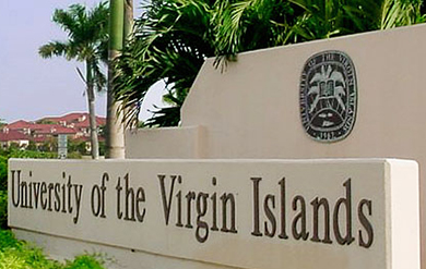 Signage at the University of the Virgin Islands Campus on St. Croix, VI 