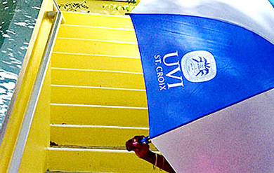 UVI Symbol Displayed on Umbrella